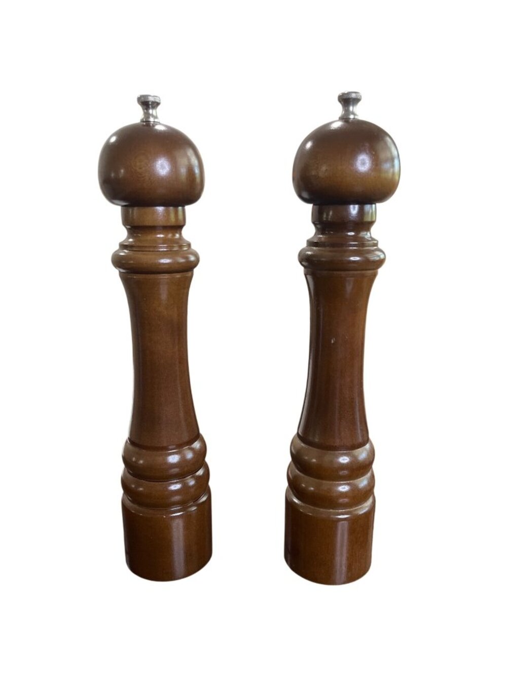 Chef Specialties Set of 2 Pepper Mills USA Wooden 12" Tall